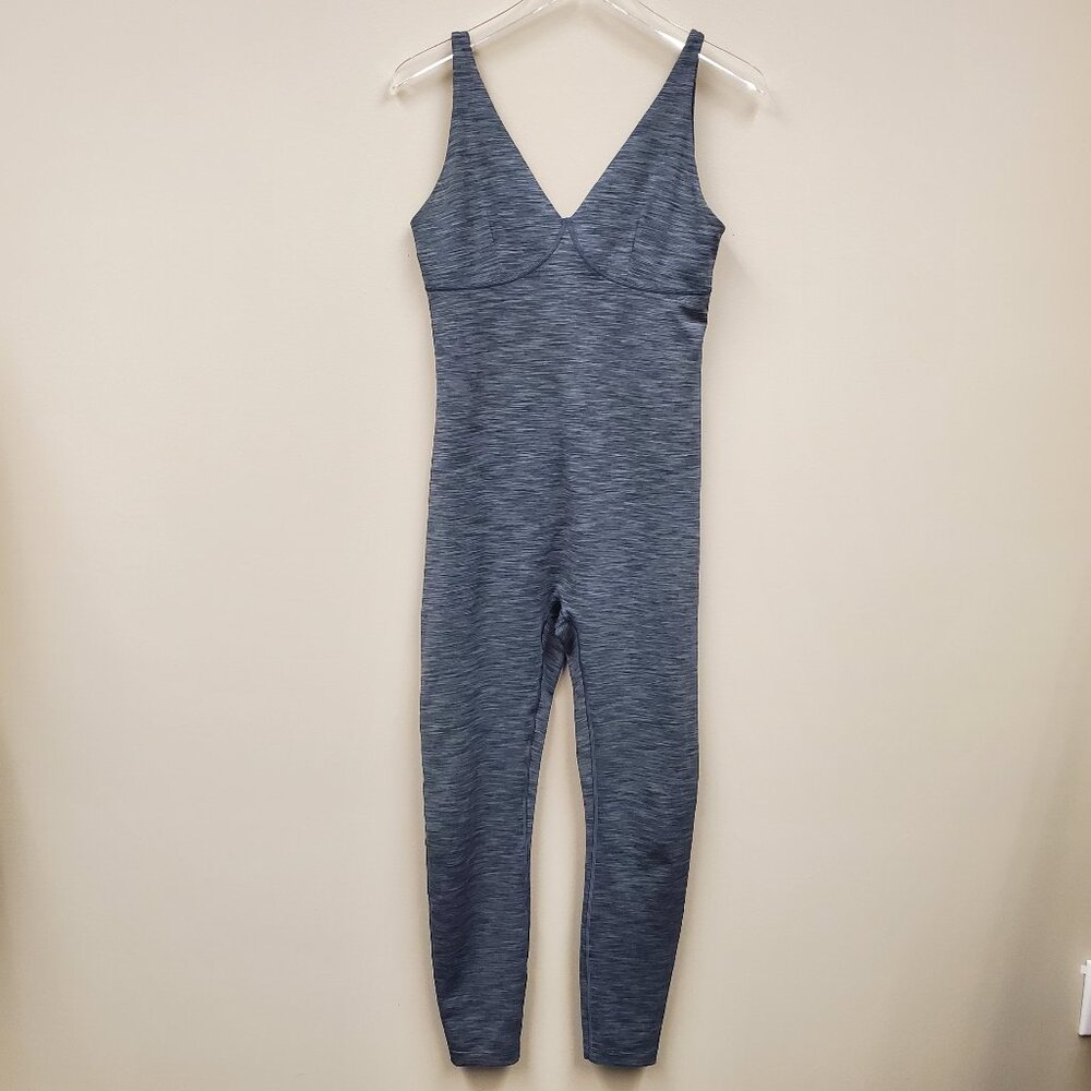 Outdoor Voices Jumpsuit Womens Large Gray Tank Sleeveless Crop Lounge Heathered